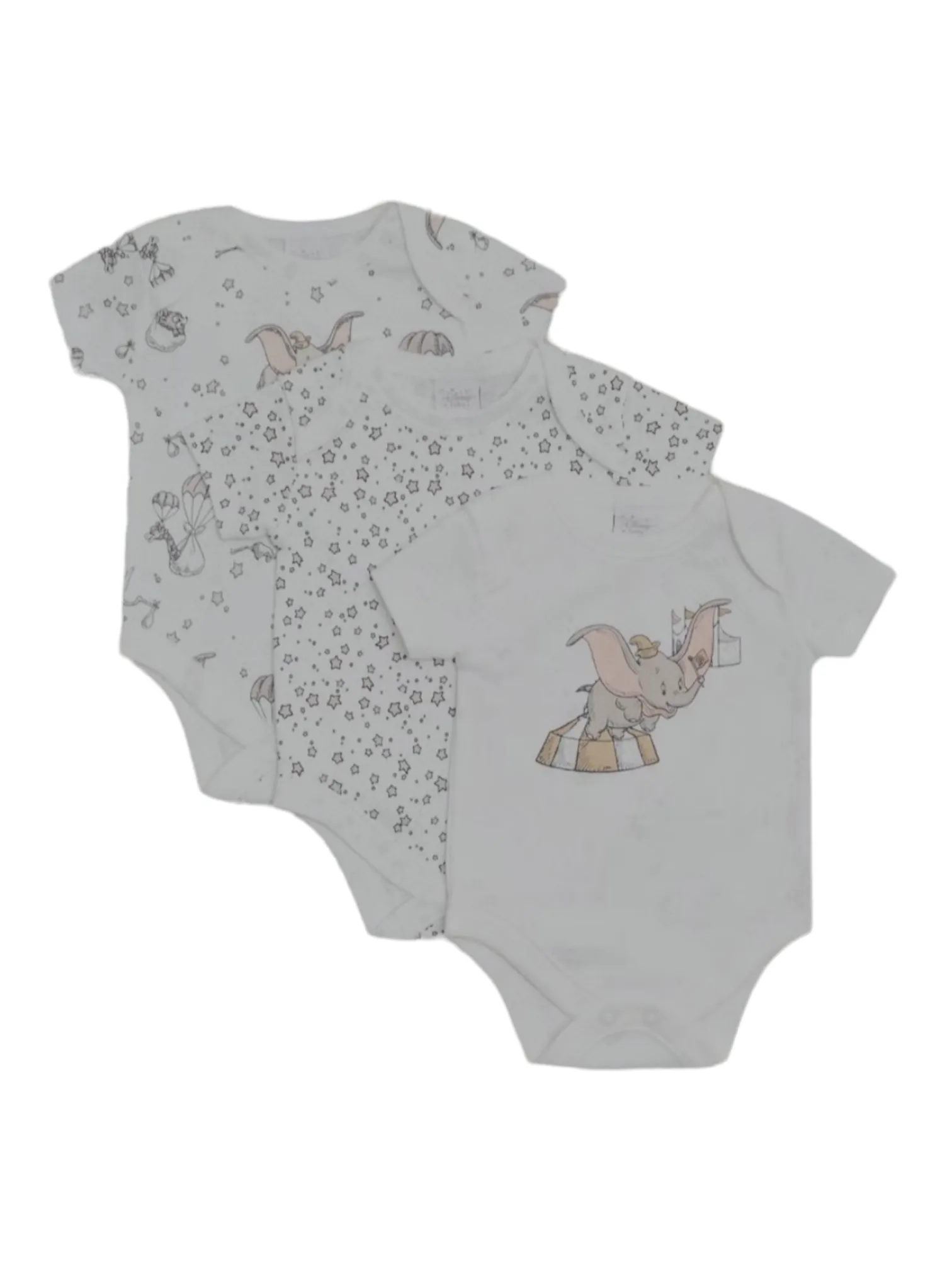 3 Pack Disney Dumbo Bodysuits