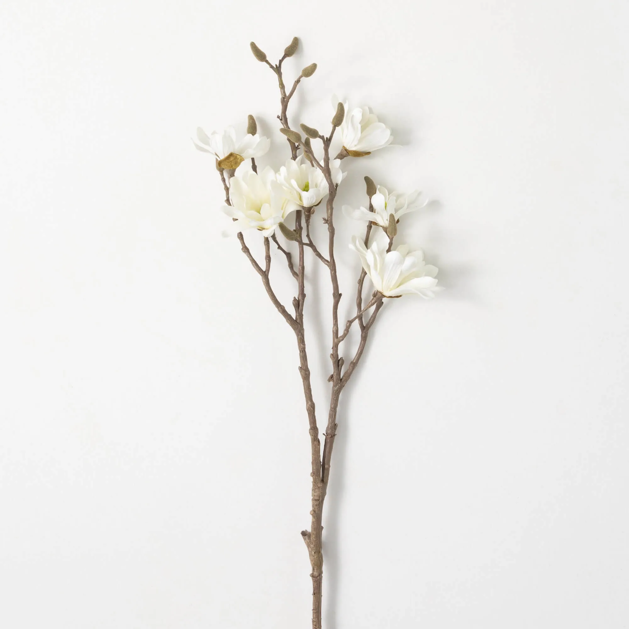 33.5"H Sullivans Cream White Magnolia Spray, White