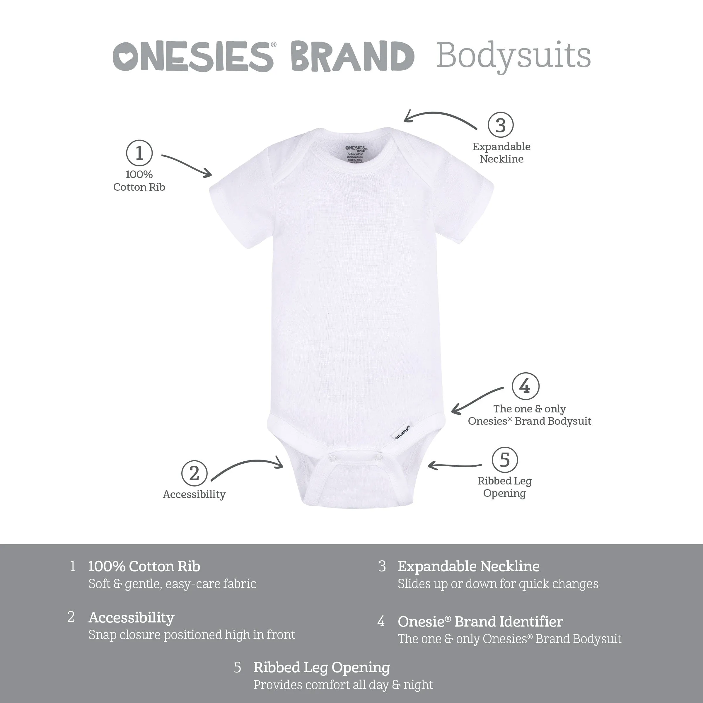 8-Pack Baby Neutral Fun Fun Fun Onesies® Bodysuits