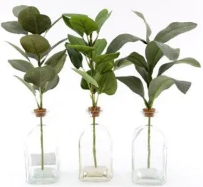 Artificial Foliage Sprays in Clear Glass Bottles (Pack of 3)