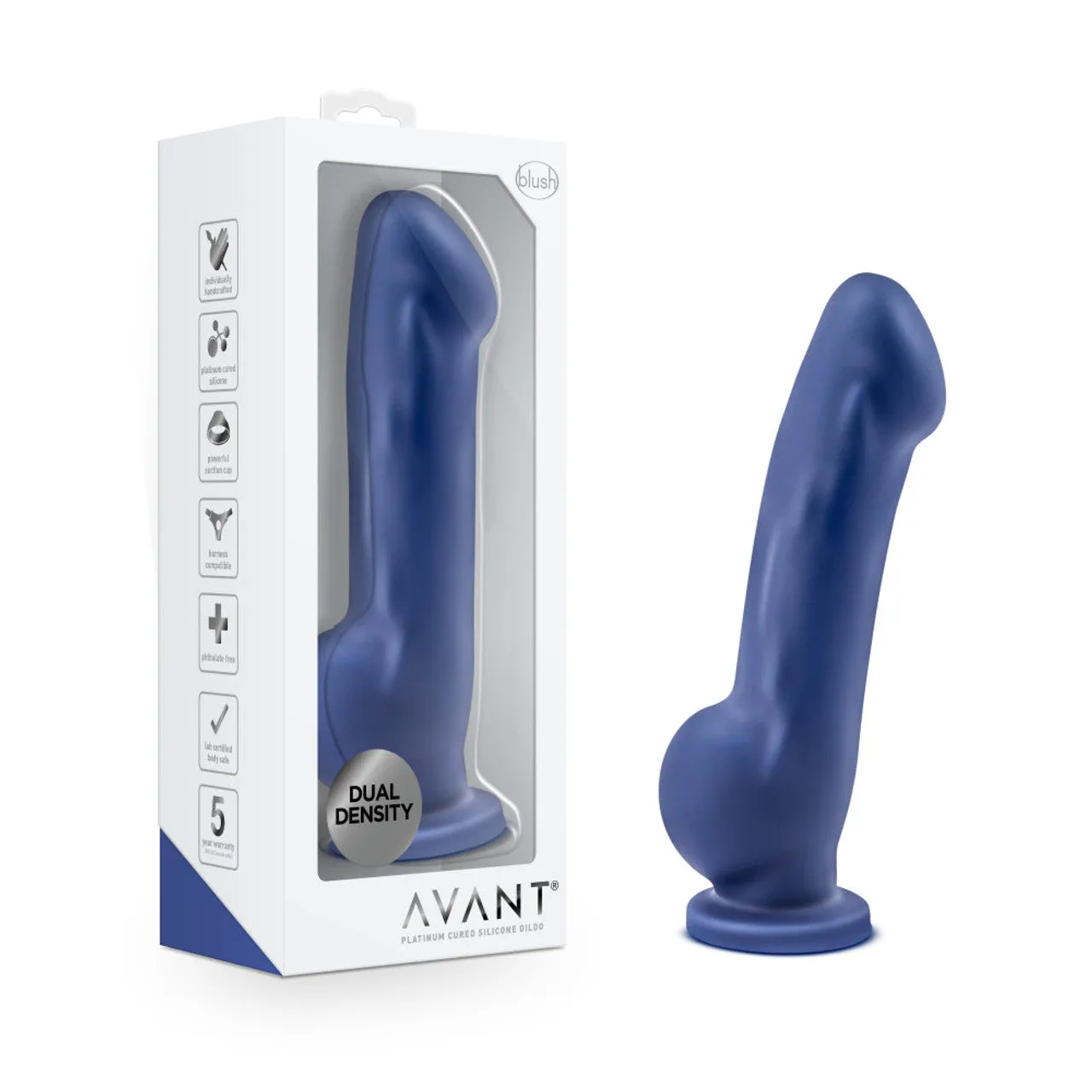 Avant D8 Ergo Indigo Silicone Dildo