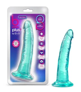 B Yours Plus By Blush® | Lust N’ Thrust Realistic G-Spot Teal 7.5-Inch Long Dildo With Suction Cup Base