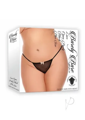 Barely B Lace Open Panty Ps Black