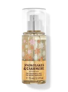 Bath & Body Works Snowflakes & Cashmere Fine Fragrance Mist Travel Size Mini Purse Spray 2.5 Ounce (Snowflakes & Cashmere)
