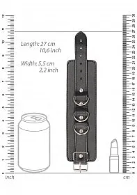 Black & White Bonded Leather Wrist or Ankle Cuffs