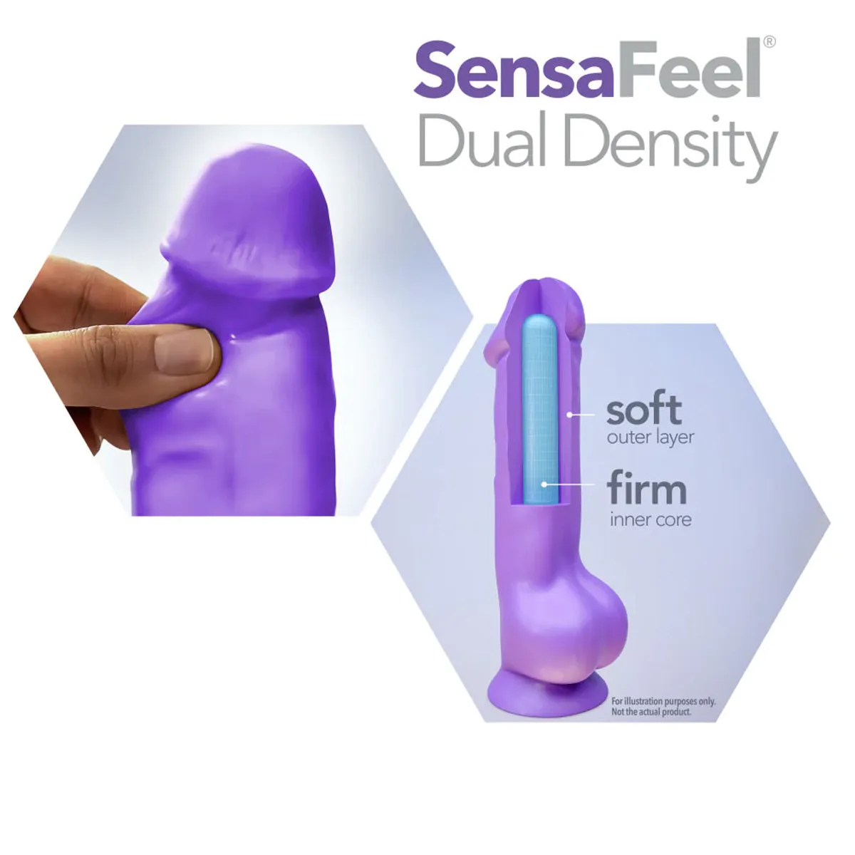 Blush Neo Elite 7in Silicone Dual Density Blue Cock