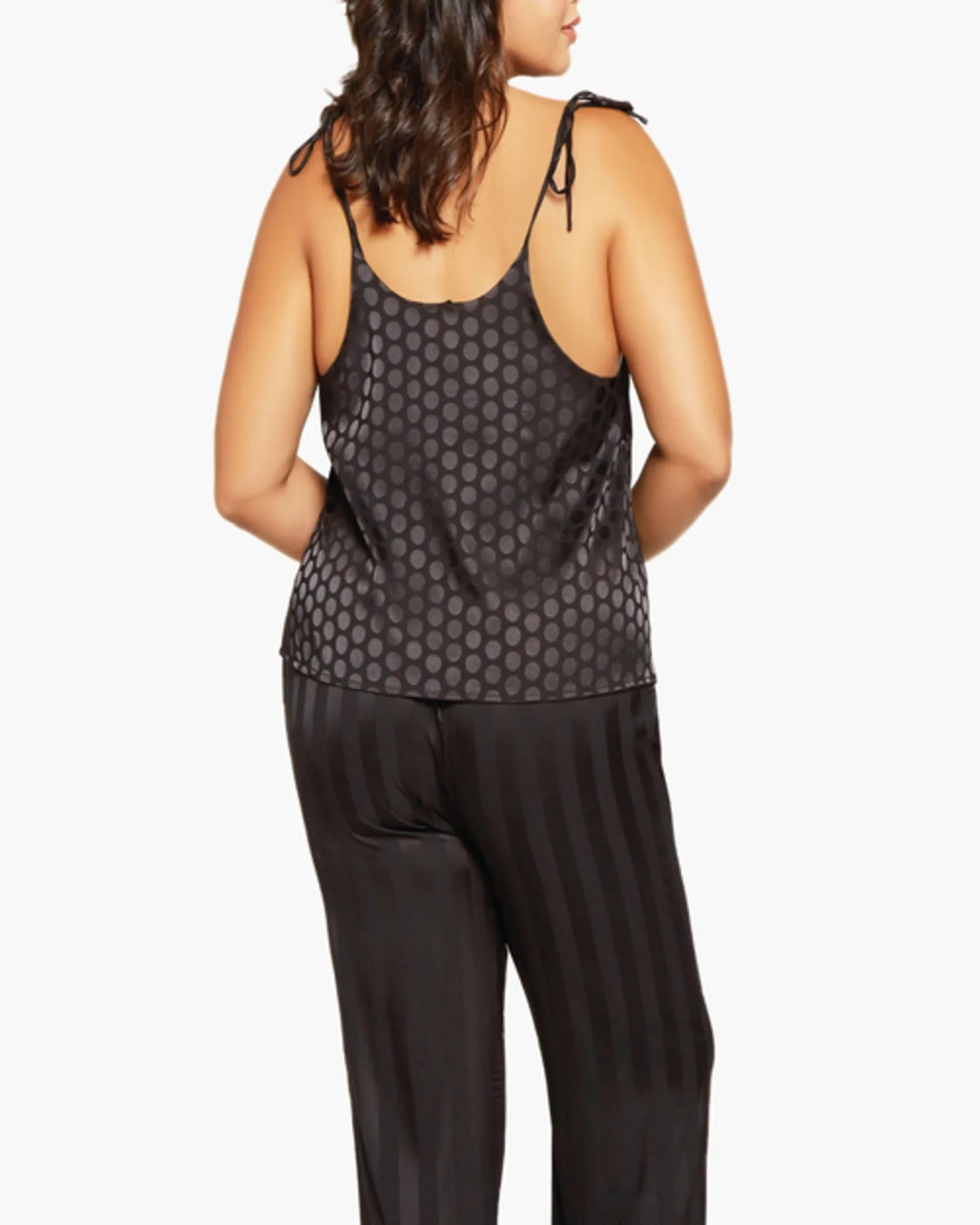Delphine Satin Cami & Pants Set | Black