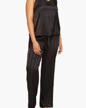 Delphine Satin Cami & Pants Set | Black