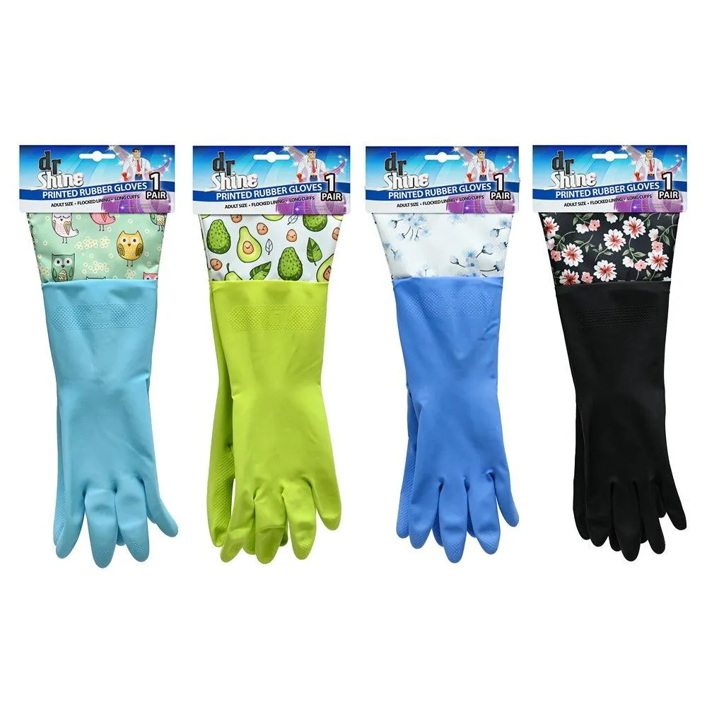 Dr Shine Printed Sleeve Rubber Glove | 1 Pair