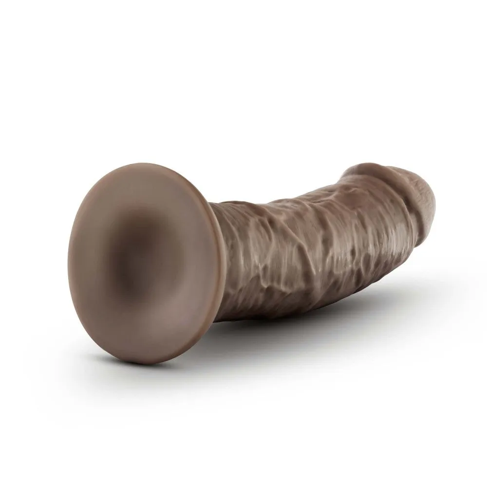 Dr. Skin Plus By Blush® | Realistic Chocolate 8-Inch Long Soft Yet Erect & Posable Dildo With Suction Cup Base