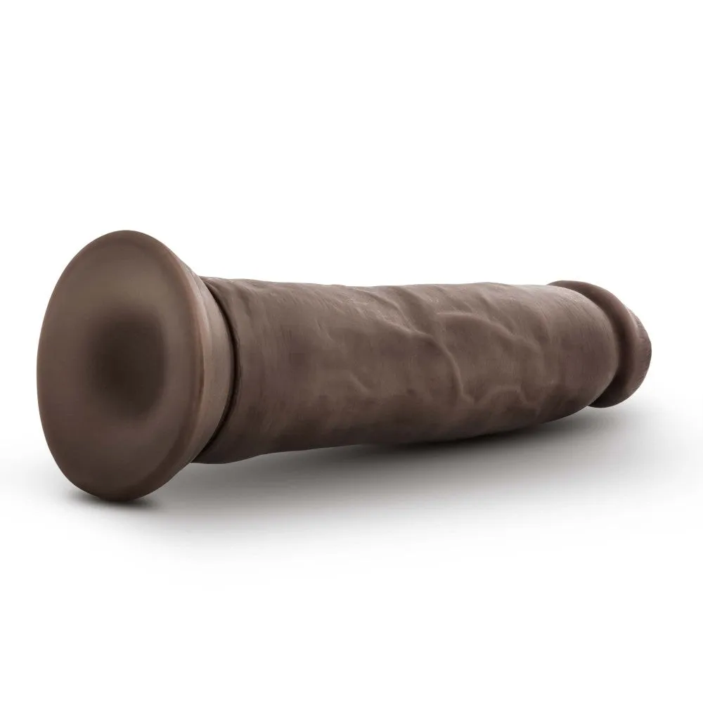 Dr. Skin Plus By Blush® | Realistic Chocolate 9.25-Inch Long Soft Yet Erect & Posable Dildo With Suction Cup Base