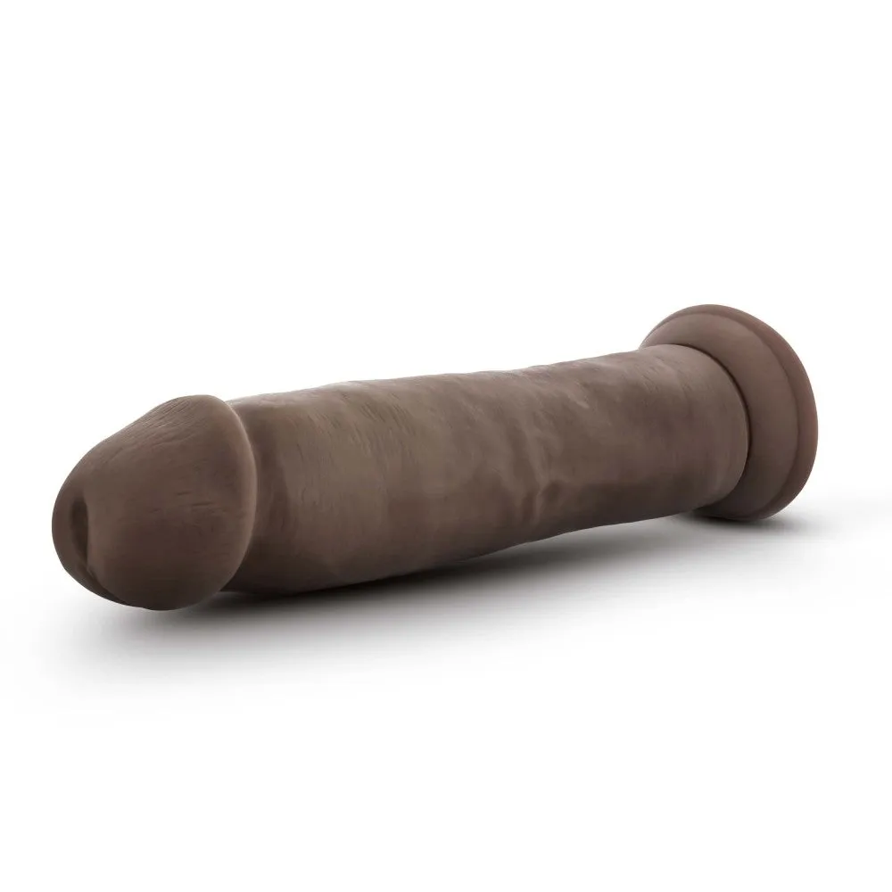 Dr. Skin Plus By Blush® | Realistic Chocolate 9.25-Inch Long Soft Yet Erect & Posable Dildo With Suction Cup Base
