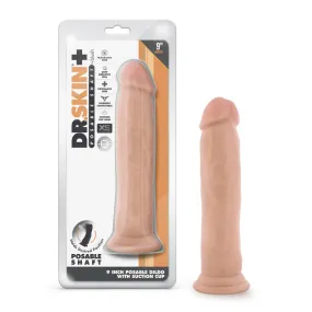 Dr. Skin Plus By Blush® | Realistic Vanilla 9.25-Inch Long Soft Yet Erect & Posable Dildo With Suction Cup Base