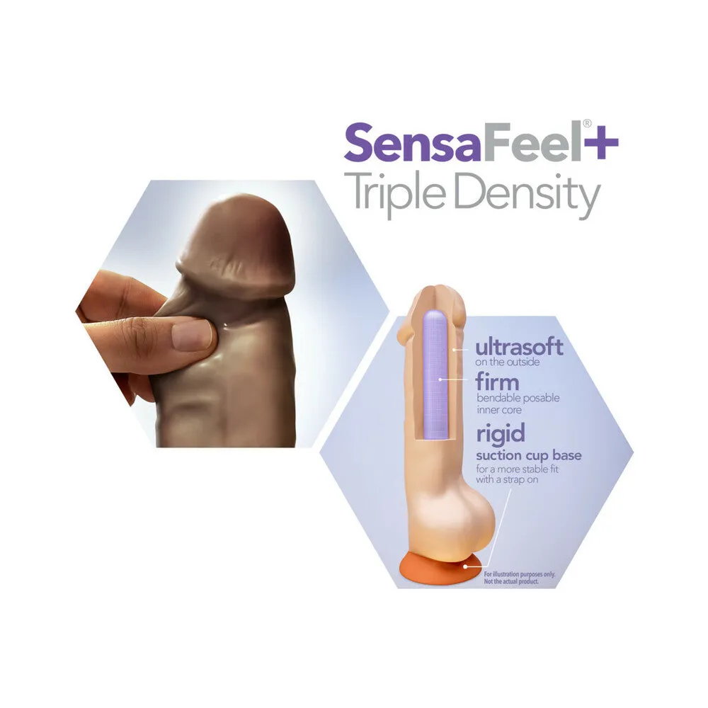 Dr. Skin Plus Realistic 9 in. Triple Density Posable Dildo Brown