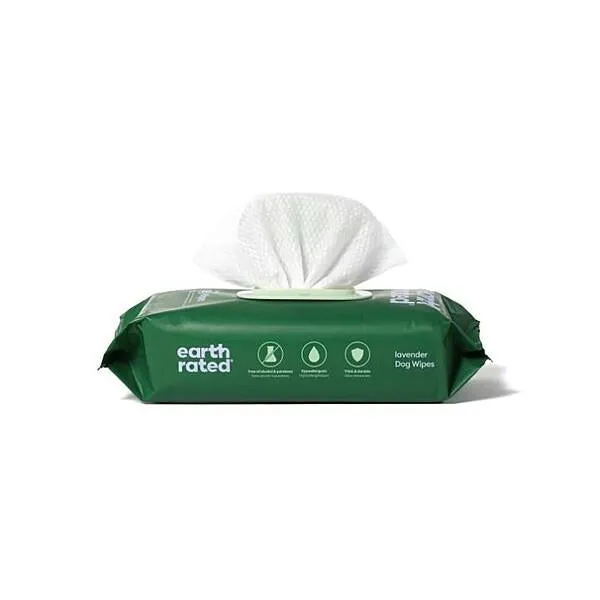 Earth Rated Lavender Compostable Pet Wipes - 100 ct