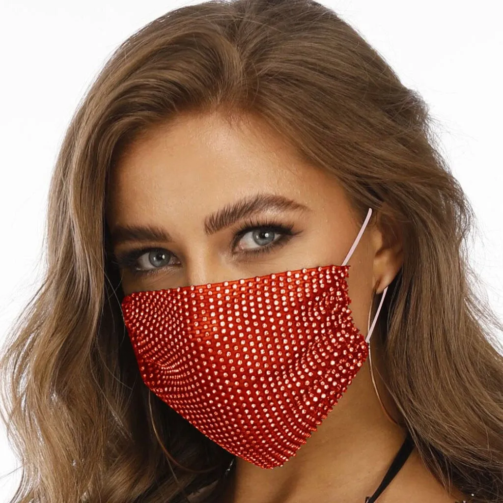 Face Mask chain | Ladies Party Jewelry Face Mask Hollow Out Glitter Imitation Pearl Beaded Chain Nightclub Masquerade Elastic Earloop
