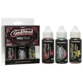 GoodHead Tingle Drops Cherry, Candy and Vanilla 3 Pc