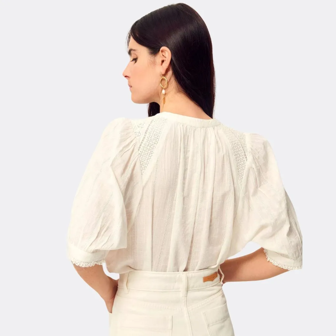Kimi Lux Blouse (Fleur de Sel)