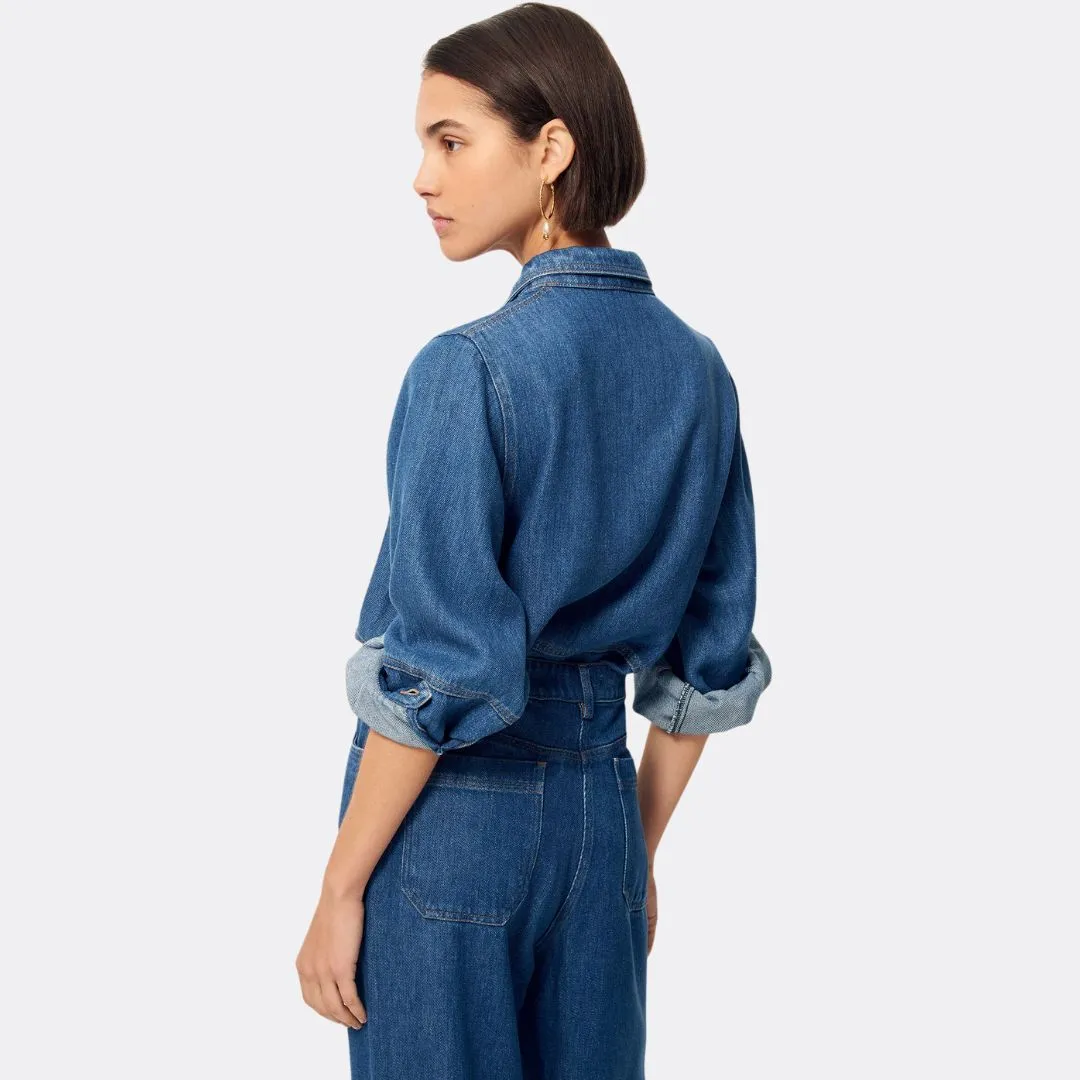 Leone Overshirt Puff Sleeve (Denim Blue)