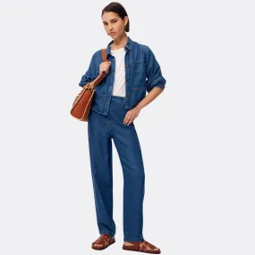 Leone Overshirt Puff Sleeve (Denim Blue)