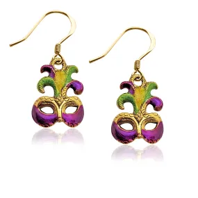 Mardi Gras Mask Charm Earrings