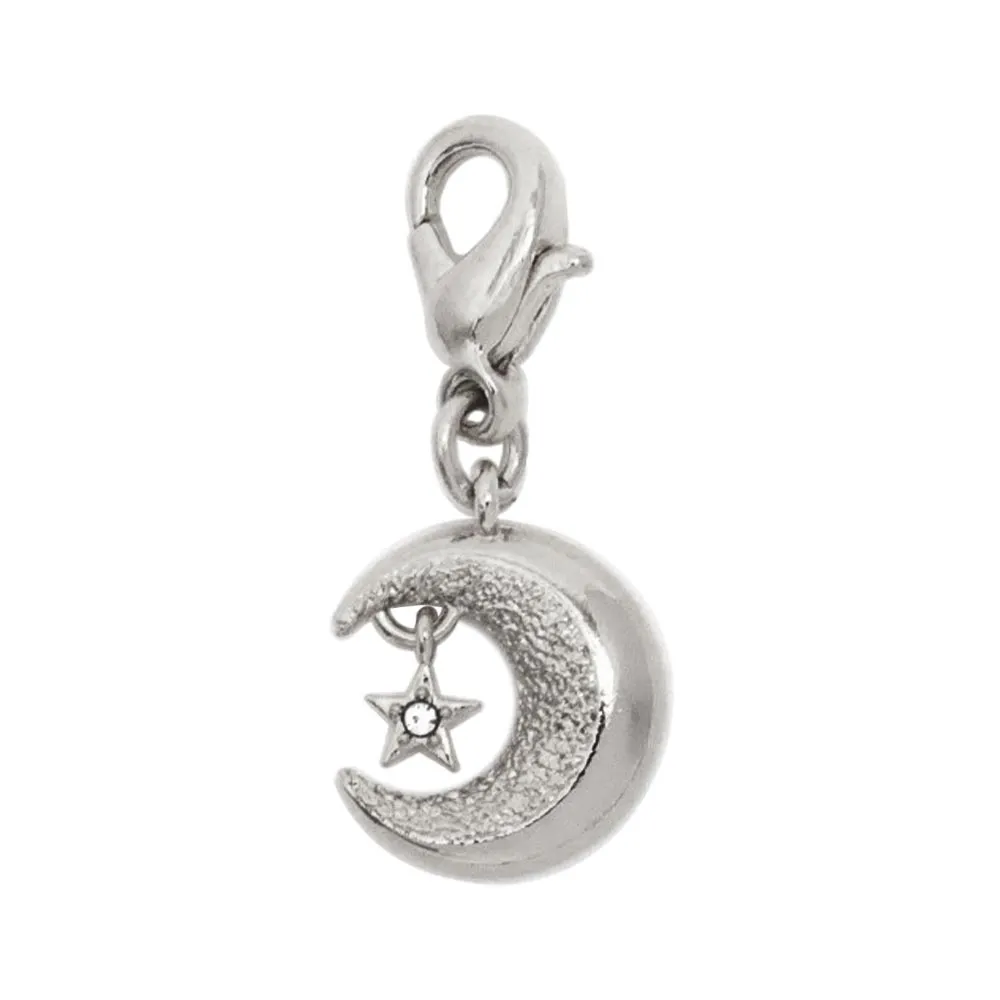 Moon and Star Clip On Face Mask Charm