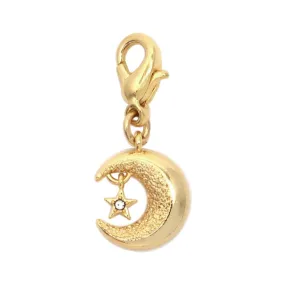 Moon and Star Clip On Face Mask Charm