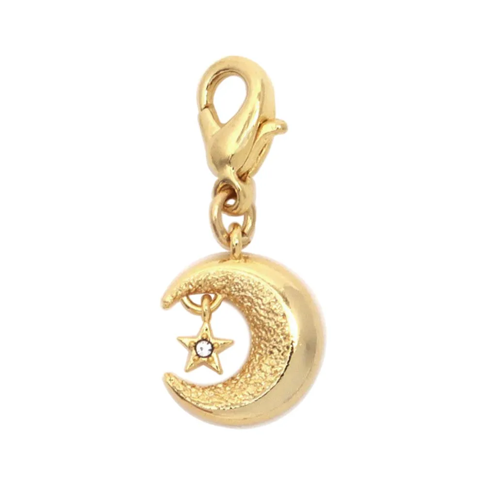 Moon and Star Clip On Face Mask Charm