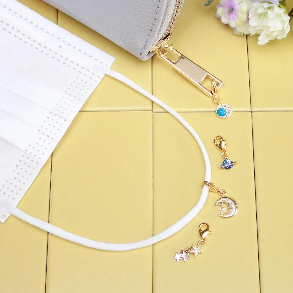 Moon and Star Clip On Face Mask Charm