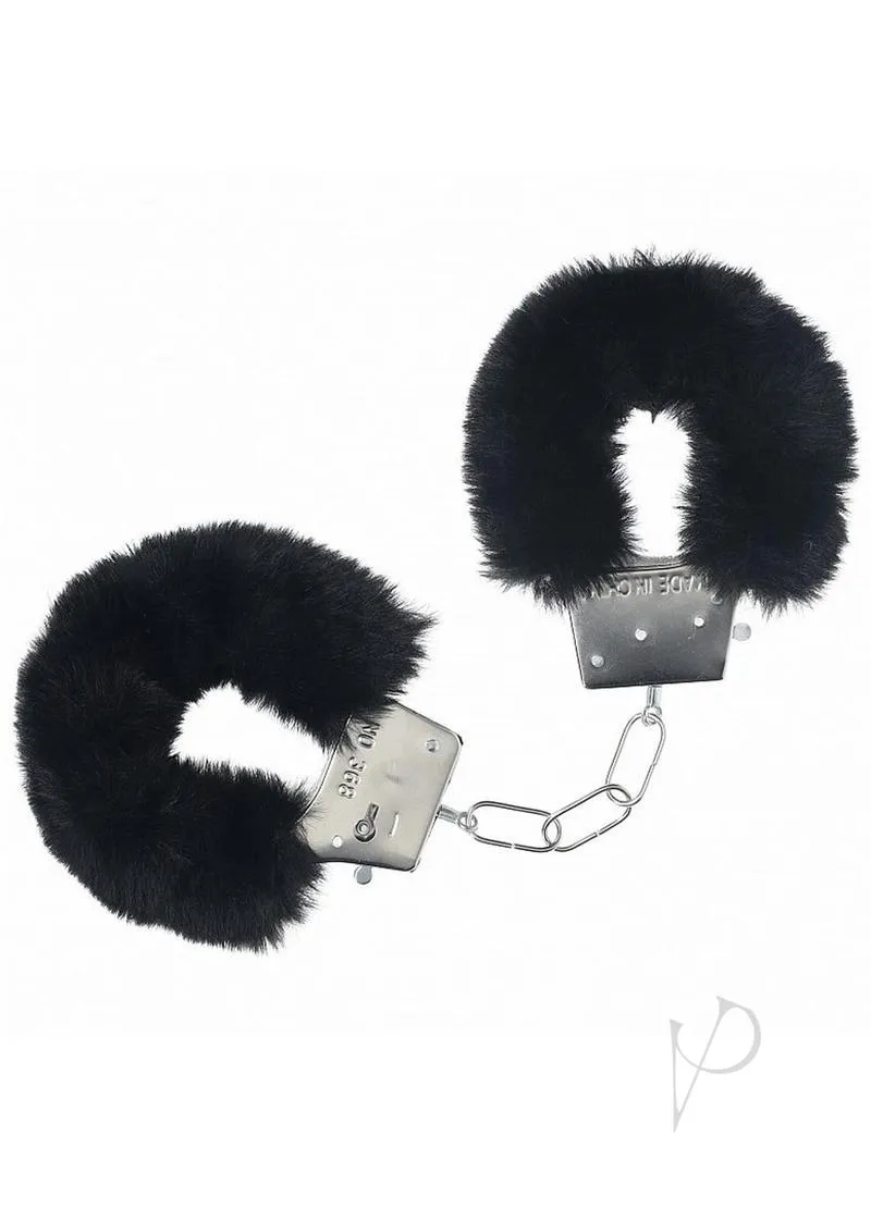 Ouch Classic Fluffy Handcuffs Black