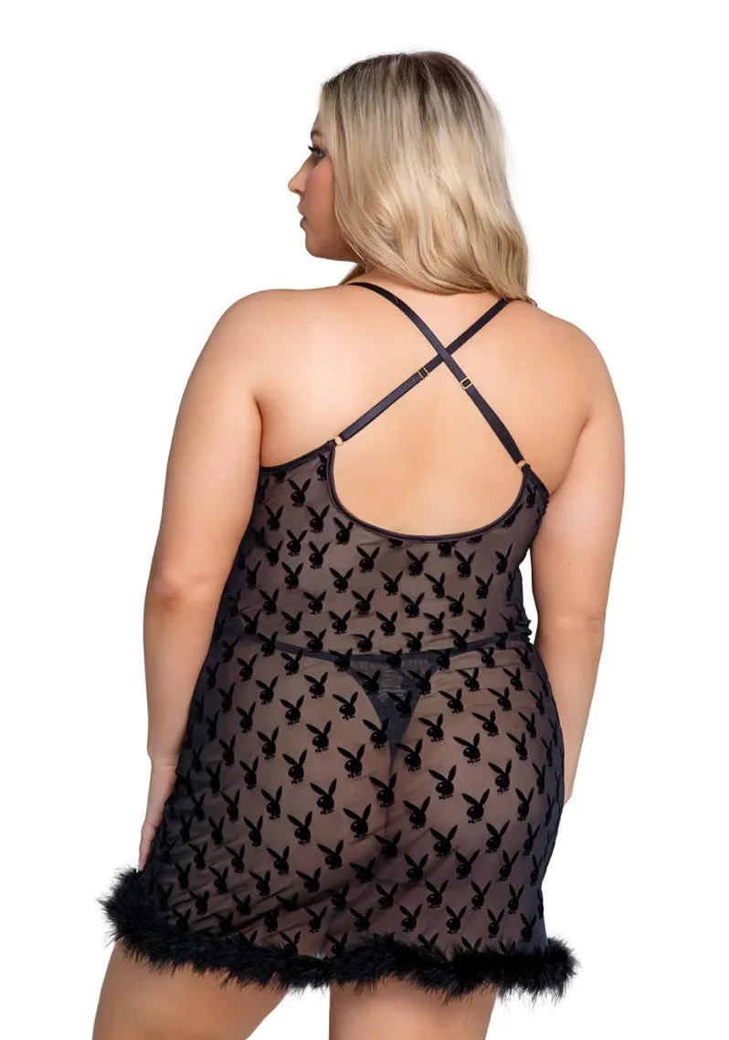 Playboy Bunny Noir Chemise