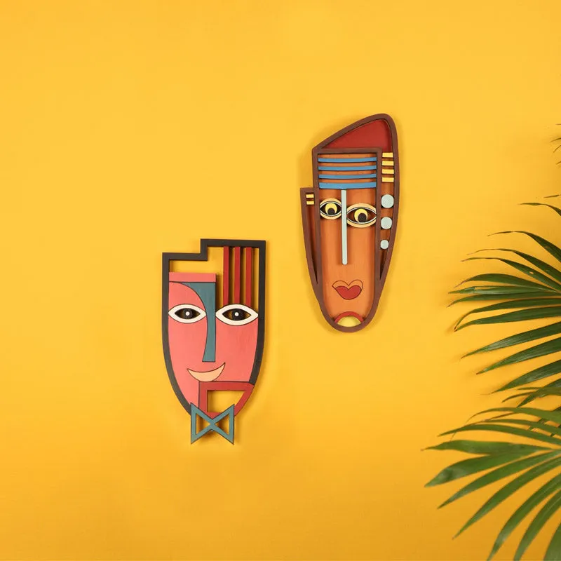 Rachelce Mask Wall Accent - Set of Two