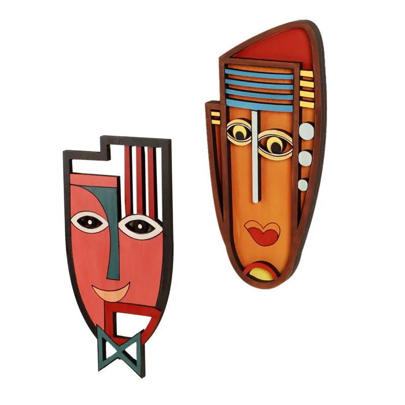 Rachelce Mask Wall Accent - Set of Two