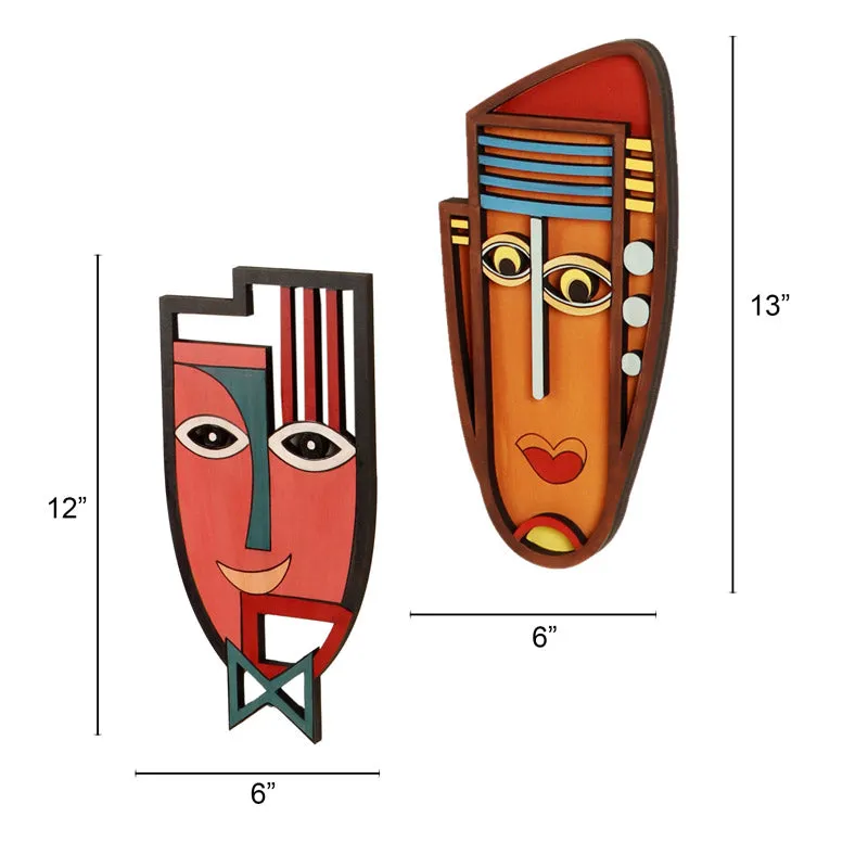 Rachelce Mask Wall Accent - Set of Two