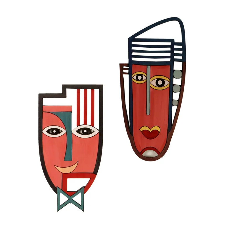 Rachelce Mask Wall Accent - Set of Two
