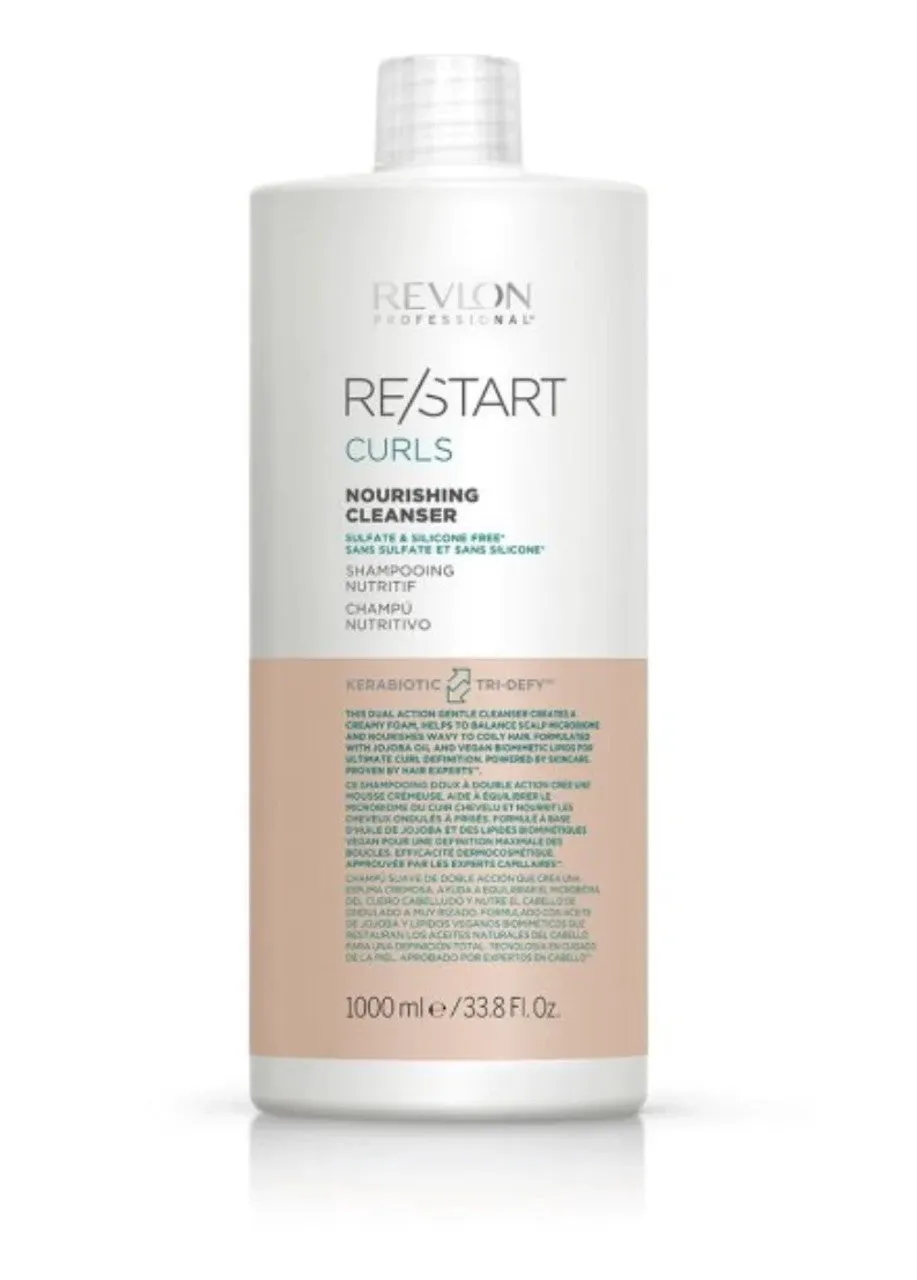 Revlon Professional RE/START Curls Nourishing Cleanser, Conditioner Leave-In & Buttery Mask Trio Large