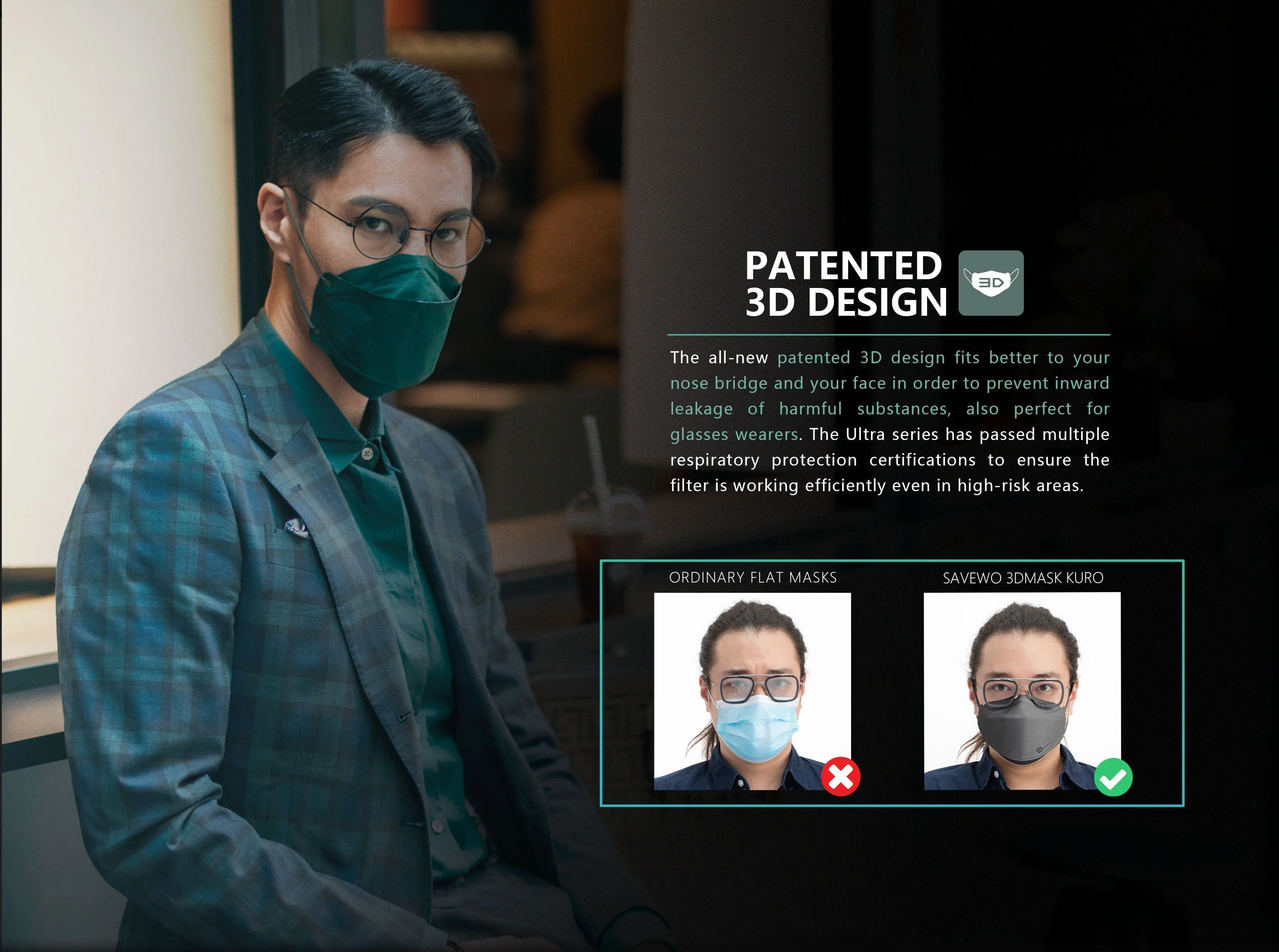 SAVEWO 3DMASK Kuro Collection - Deepsea Blue