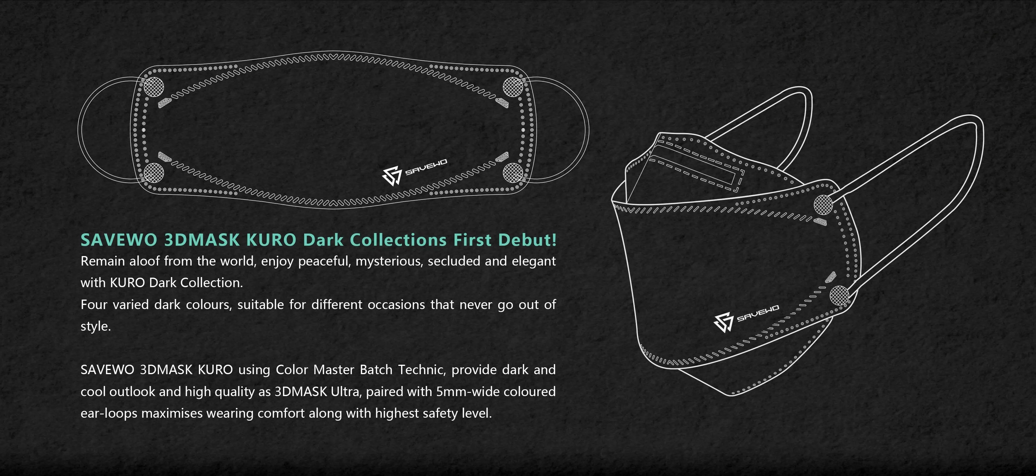 SAVEWO 3DMASK Kuro Collection - Deepsea Blue