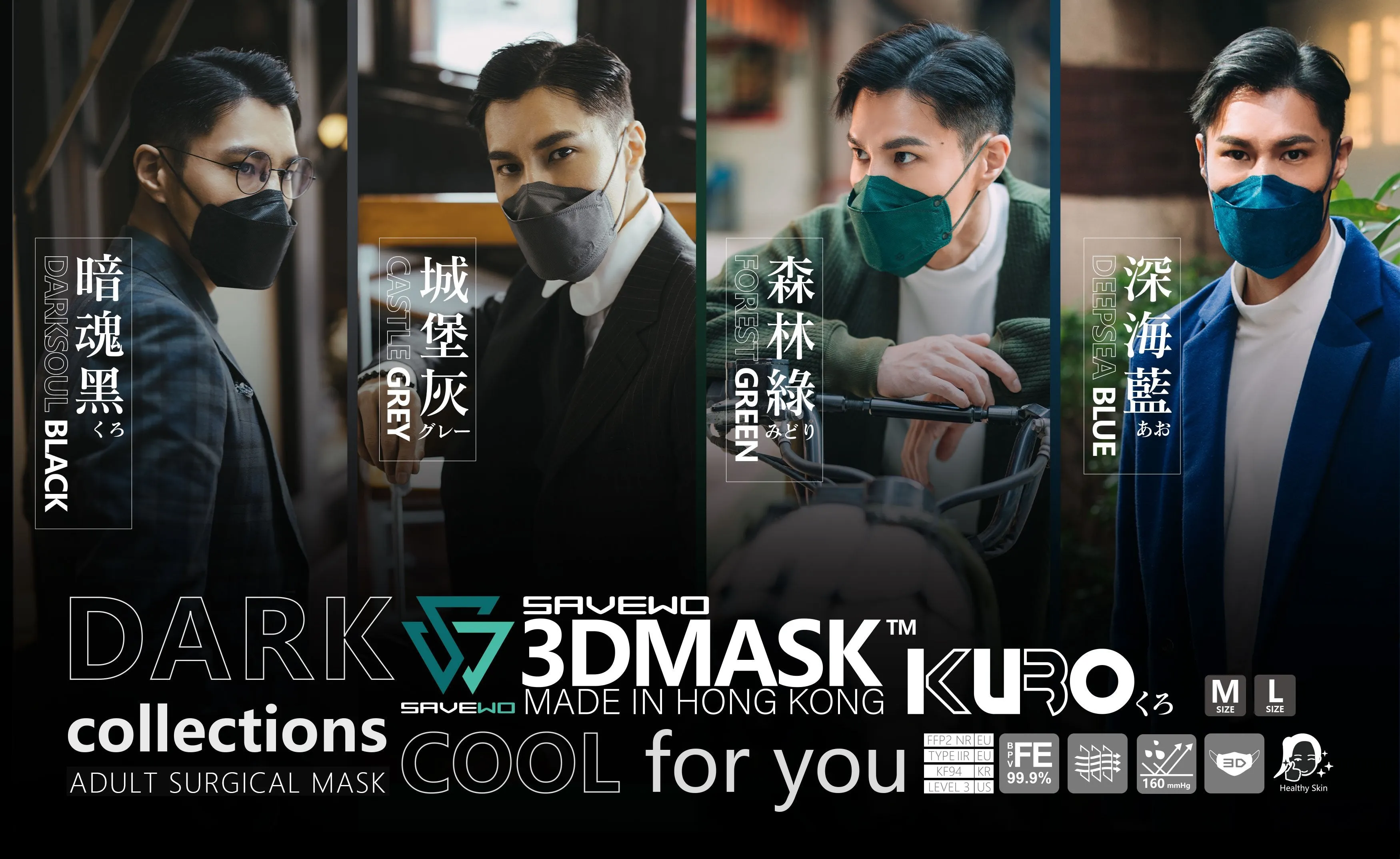 SAVEWO 3DMASK Kuro Collection - Deepsea Blue