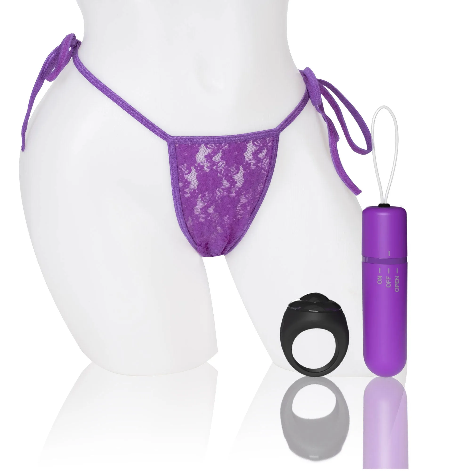 Screaming O 4T - Vibrating Panty Set With Remote Control Ring - Grape