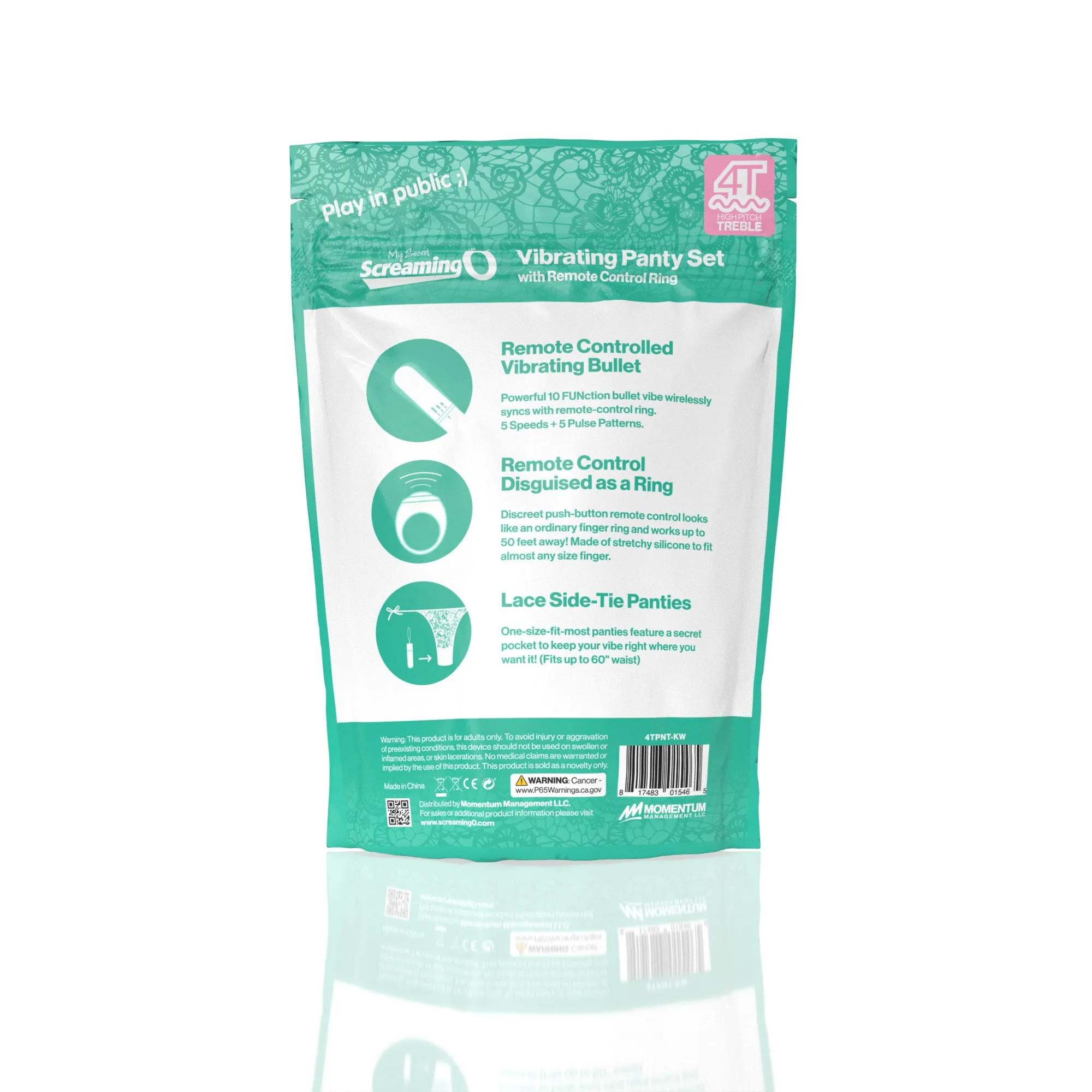 Screaming O 4T - Vibrating Panty Set With Remote Control Ring - Kiwi
