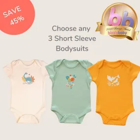 Short Sleeve Bodysuits - Triple Pack