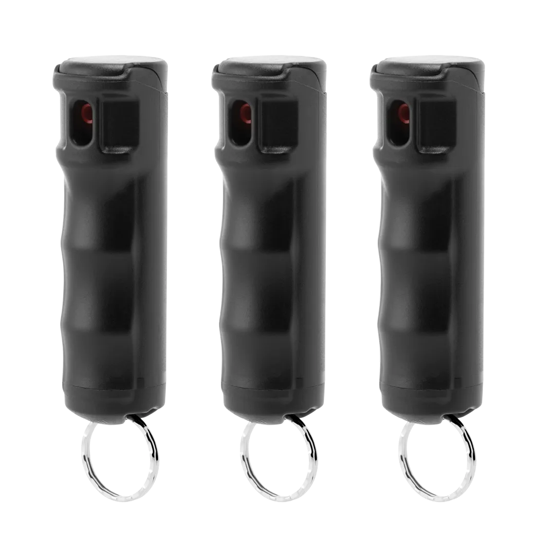 Value Pack (3) Black Hard Case Pepper Sprays