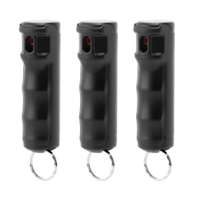 Value Pack (3) Black Hard Case Pepper Sprays