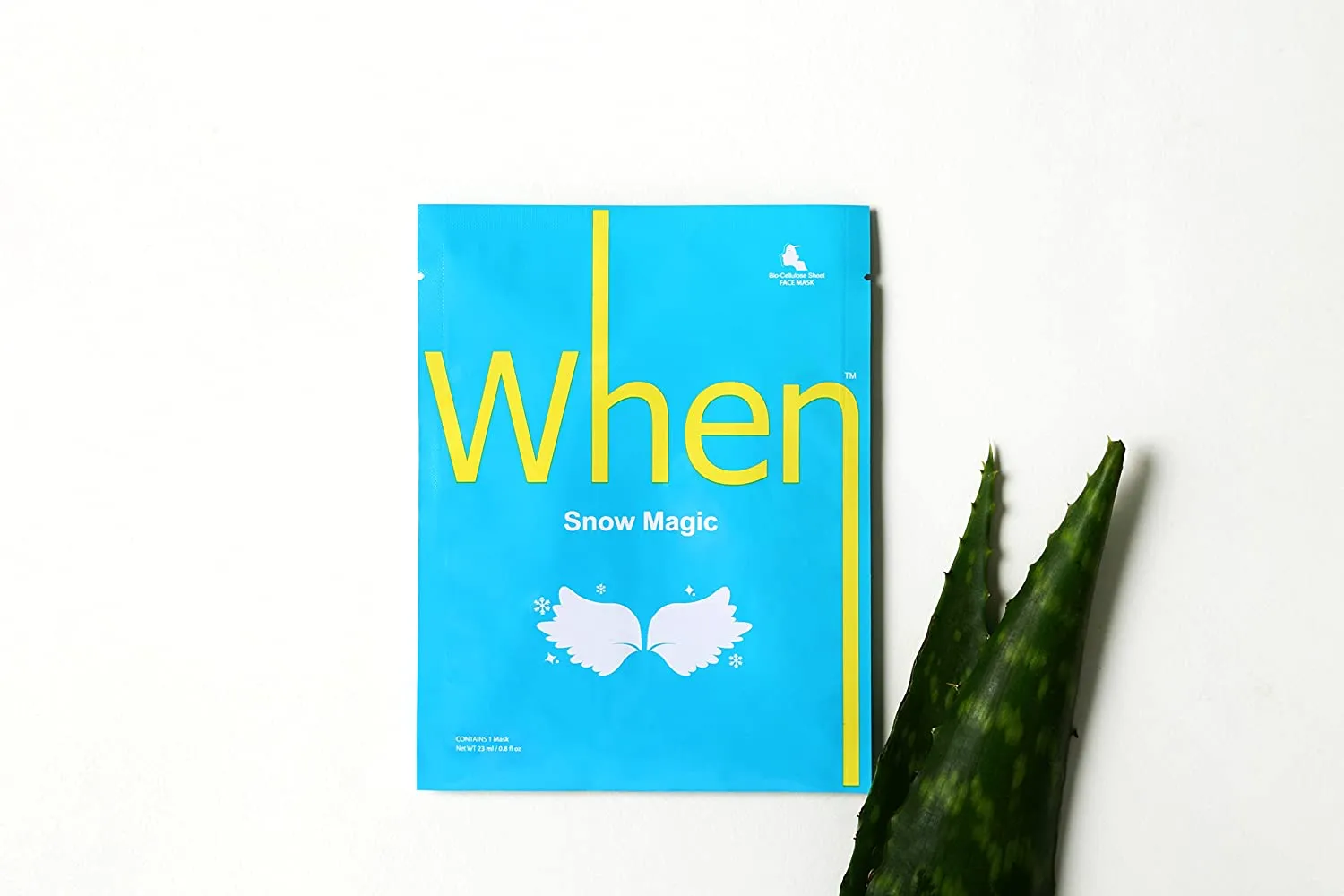 WHEN Snow Magic Sheet Mask (Box of 4) Skincare Face Mask Sheet for Radiant Skin Box of 4