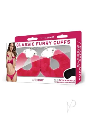 Whipsmart Furry Cuffs Eye Mask Hot Pnk